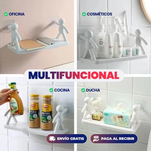 2X1 ESTANTE DE BAÑO ORGANIZADOR ADHESIVO
