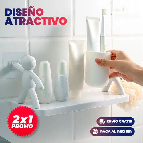 2X1 ESTANTE DE BAÑO ORGANIZADOR ADHESIVO